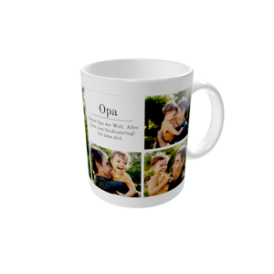 Tasse bedrucken — Nachricht für Opa