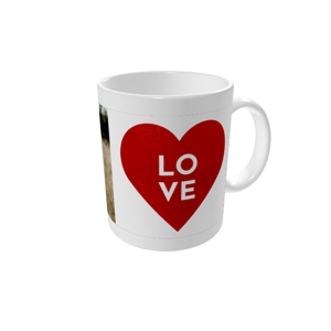 Tasse bedrucken — Großes rotes Herz