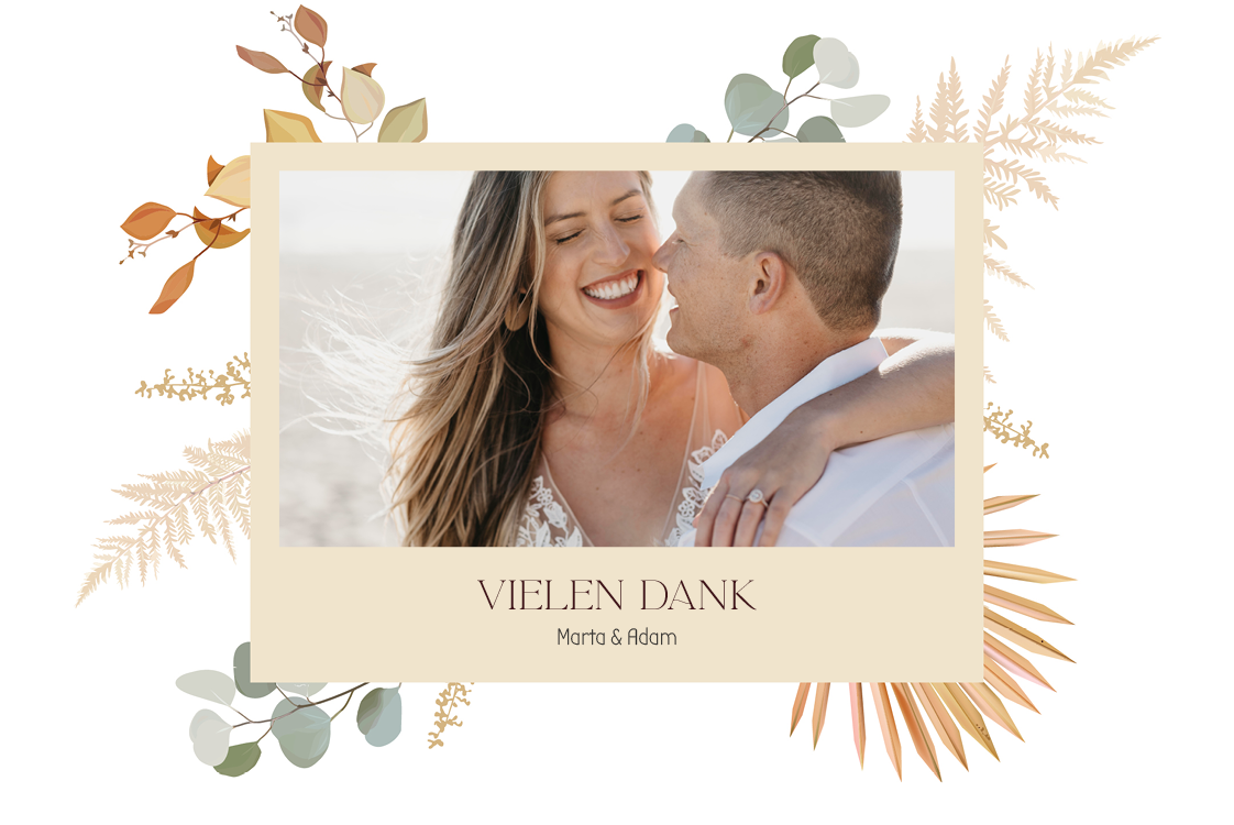 Dankeskarten — Boho Hochzeit