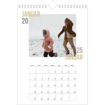 Fotokalender A4 — Doppelter Text