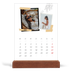 Tischkalender mit Holzfuß Hochformat  — Scrapbook-Flair [Marsch]