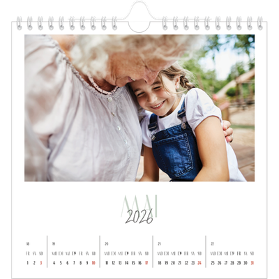 Jahreskalender Quadratisch — Een bedankje [deckblatt]