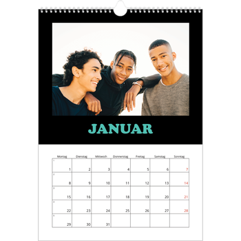 Fotokalender A3 — Bunte Schrift