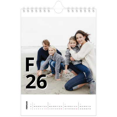 Fotokalender A5 — Große Zeichen [Februar]
