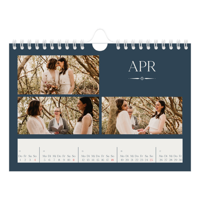 Fotokalender A5 — Schiefer und Serifen [April]