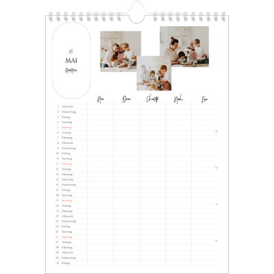 A4 Familienplaner — Große Pläne - 5-köpfige Familie [deckblatt]