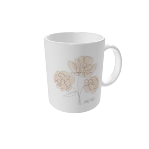 Tasse bedrucken — Zarte florale Linien