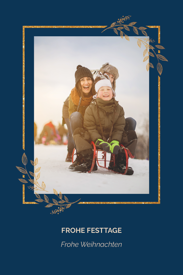 Fotokarten — Edeler Goldrahmen