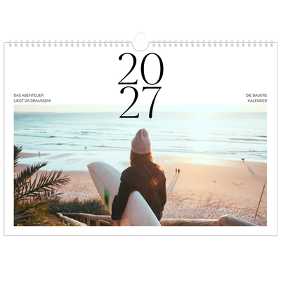 Fotokalender A3 — Surfen bei Sonnenuntergang [deckblatt]