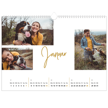 Fotokalender A3 — Goldstift