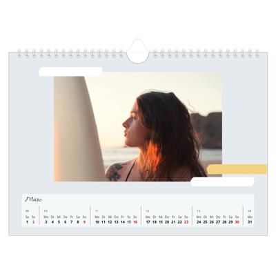 Fotokalender A4 — Sanfte Farbtöne [Marsch]