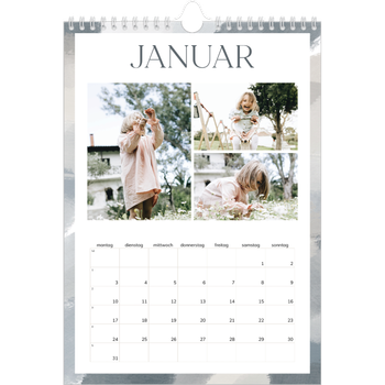 Fotokalender A4 — Farbpinsel-Effekt
