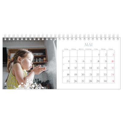 Tischkalender — Blumenmotiv [deckblatt]