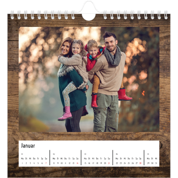 Fotokalender Quadratisch — Holzhintergründe