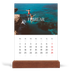 Tischkalender mit Holzfuß Hochformat  — Endloses Entfliehen [Februar]