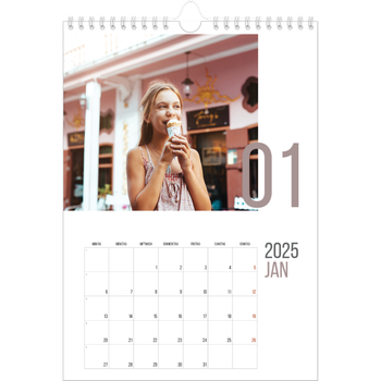 Fotokalender A4 — Monatszahlen