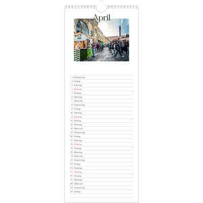 Küchenkalender  — Mein Reisebericht [April]
