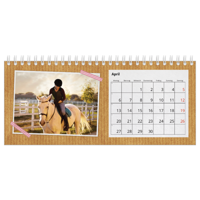 Tischkalender — Fotos mit Klebestreifen-Optik [April]