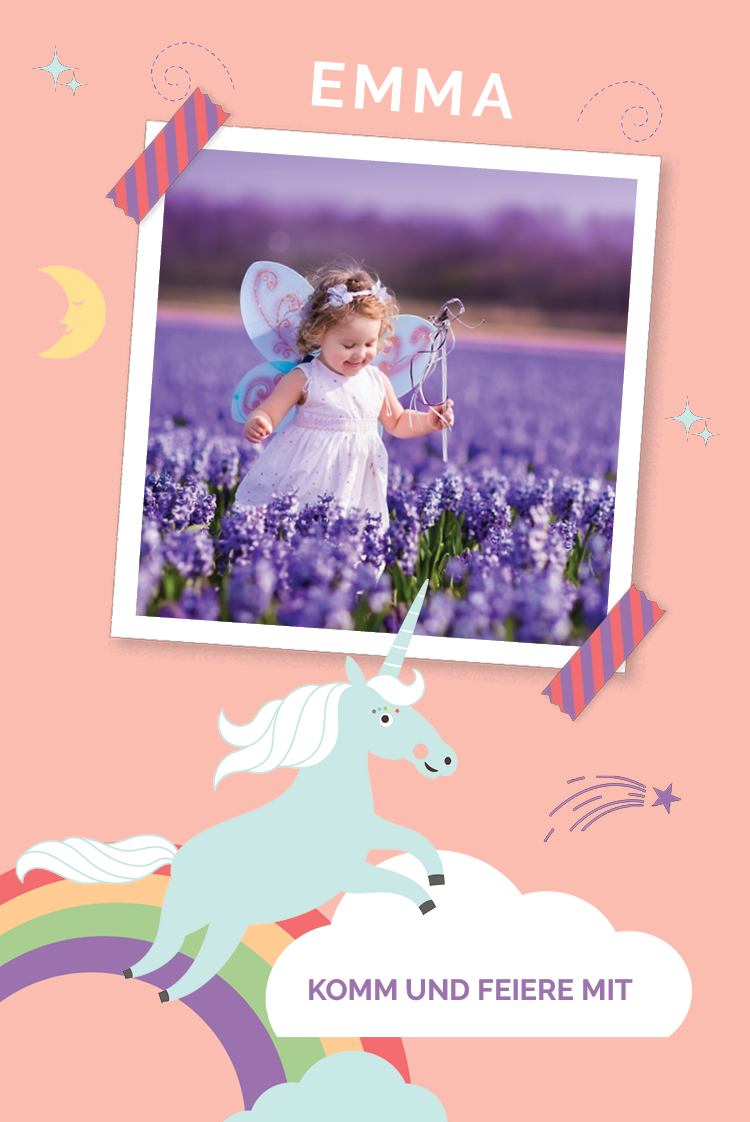 Einladungskarten — Einhorn