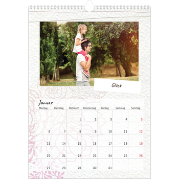 Fotokalender A3 — Geschenkpapier blumig