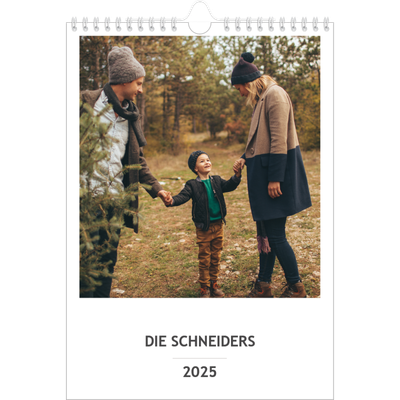 A4 Familienplaner — Einfacher Planer - 3-köpfige Familie [deckblatt]