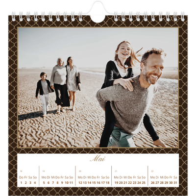 Jahreskalender Quadratisch — Vintage Schwarz-Weiß [deckblatt]