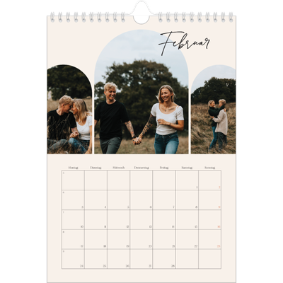 Fotokalender A4 (20 x 30 cm) — Erinnerungsbogen [Februar]