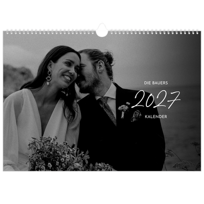 Fotokalender A3 — Elegante Schrift [deckblatt]