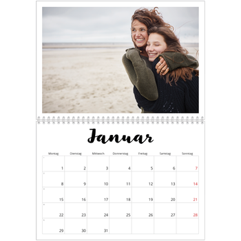 Fotokalender A4 doppelt — Handgeschrieben