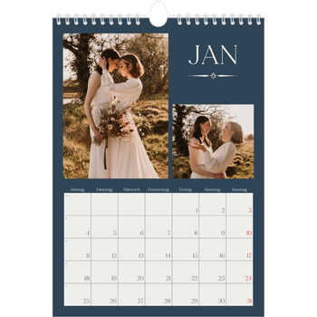 Fotokalender A4 — Schiefer und Serifen