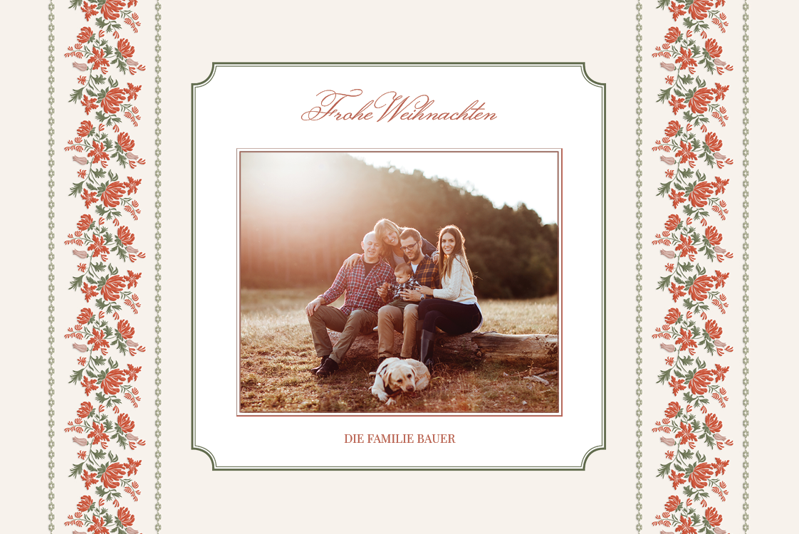 Fotokarten — Purpurrote Girlande