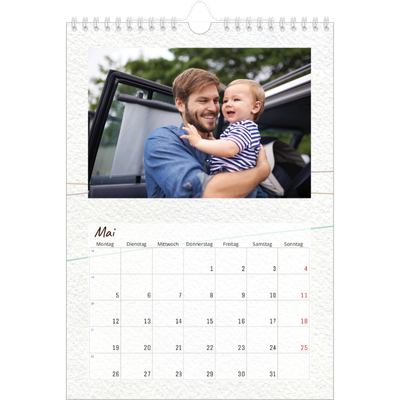 Fotokalender A4 (20 x 30 cm) — Geschenkpapier blumig [Mai]