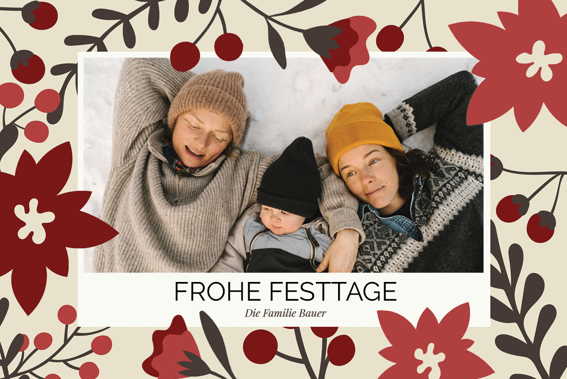 Fotokarten — Kräftige Blumen und Beeren