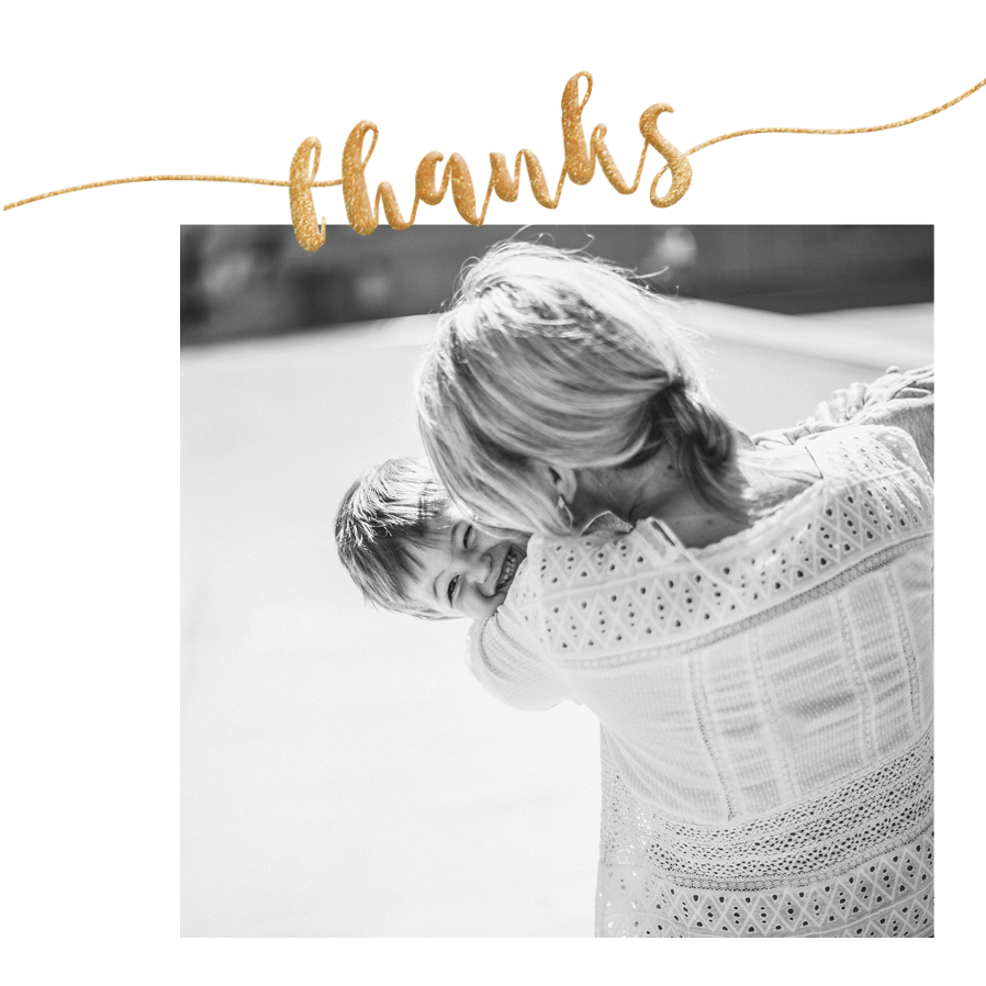 Dankeskarten — Goldene Kalligrafie