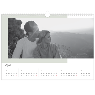 Fotokalender A3 — Farbige Rahmen [April]