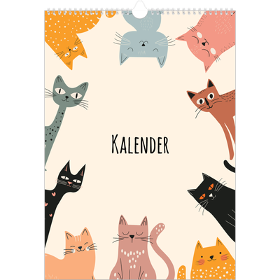 A3 Jahreskalender — Katzenpfoten und Kritzeleien [deckblatt]