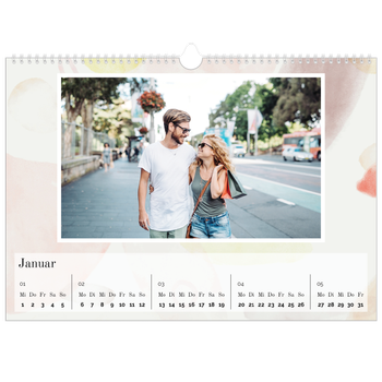 Fotokalender A3 — Wasserfarbentupfer