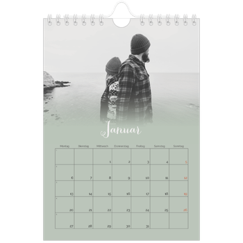 Fotokalender A5 — Zartgrüner Farbverlauf