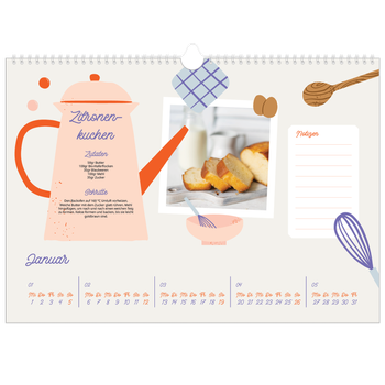 Fotokalender A3 — Ein Jahr in Rezepten