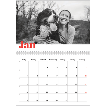 Fotokalender A4 doppelt — Kräftige Farben