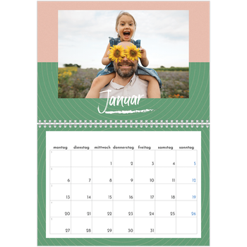Fotokalender A4 doppelt — Farben und Muster