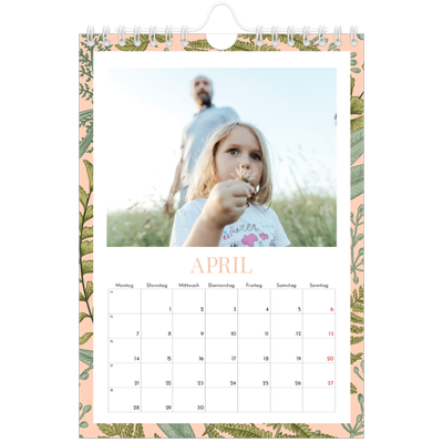 Fotokalender A5 — Blumiger Hintergrund [April]