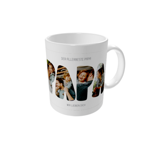 Tasse bedrucken — Papas Collage