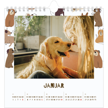 Fotokalender Quadratisch — Verspielter Welpe