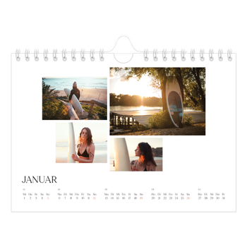 Fotokalender A5 — Surfen bei Sonnenuntergang