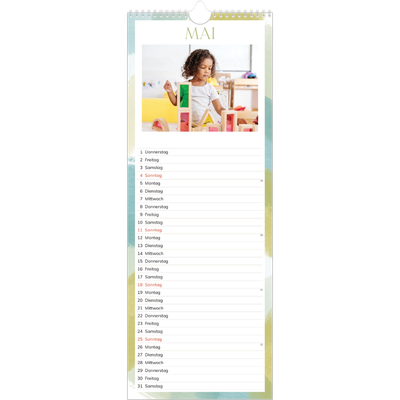 Küchenkalender  — Farbpinsel-Effekt [deckblatt]