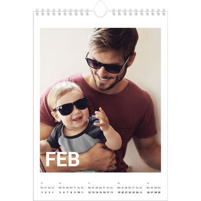 Fotokalender A4 (20 x 30 cm) — Großer Monat [Februar]