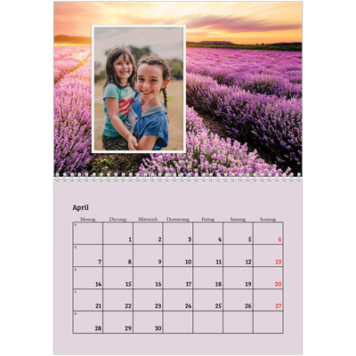 Fotokalender A4 doppelt (30 x 40 cm) — Vier Jahreszeiten [April]