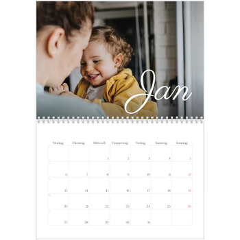Fotokalender A4 doppelt — Handgeschriebener Monat