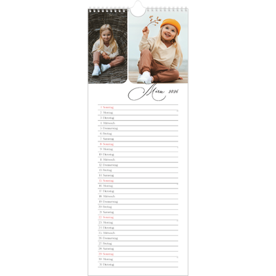 Küchenkalender  — Schrift und Schnappschüsse [Marsch]